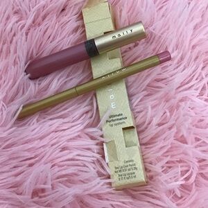 NIB Mally Ultimate Performance Lip System Lip Pencil + Lip Lacquer Lipstick